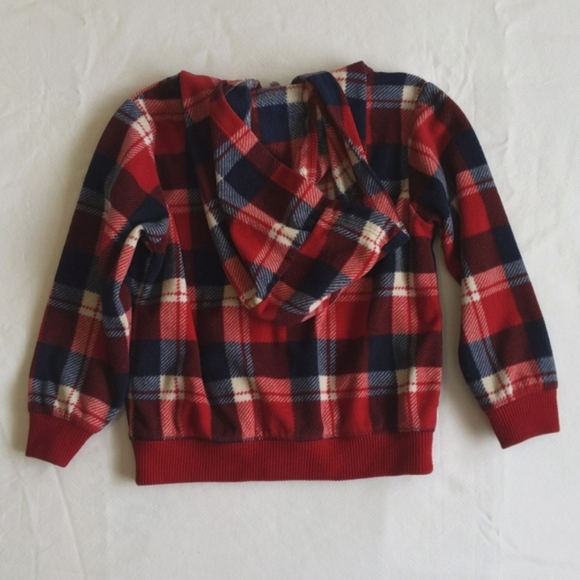carter's plaid fleece zip-up hoodie sweatshirt 24 months baby unisex - Picture 7 of 7